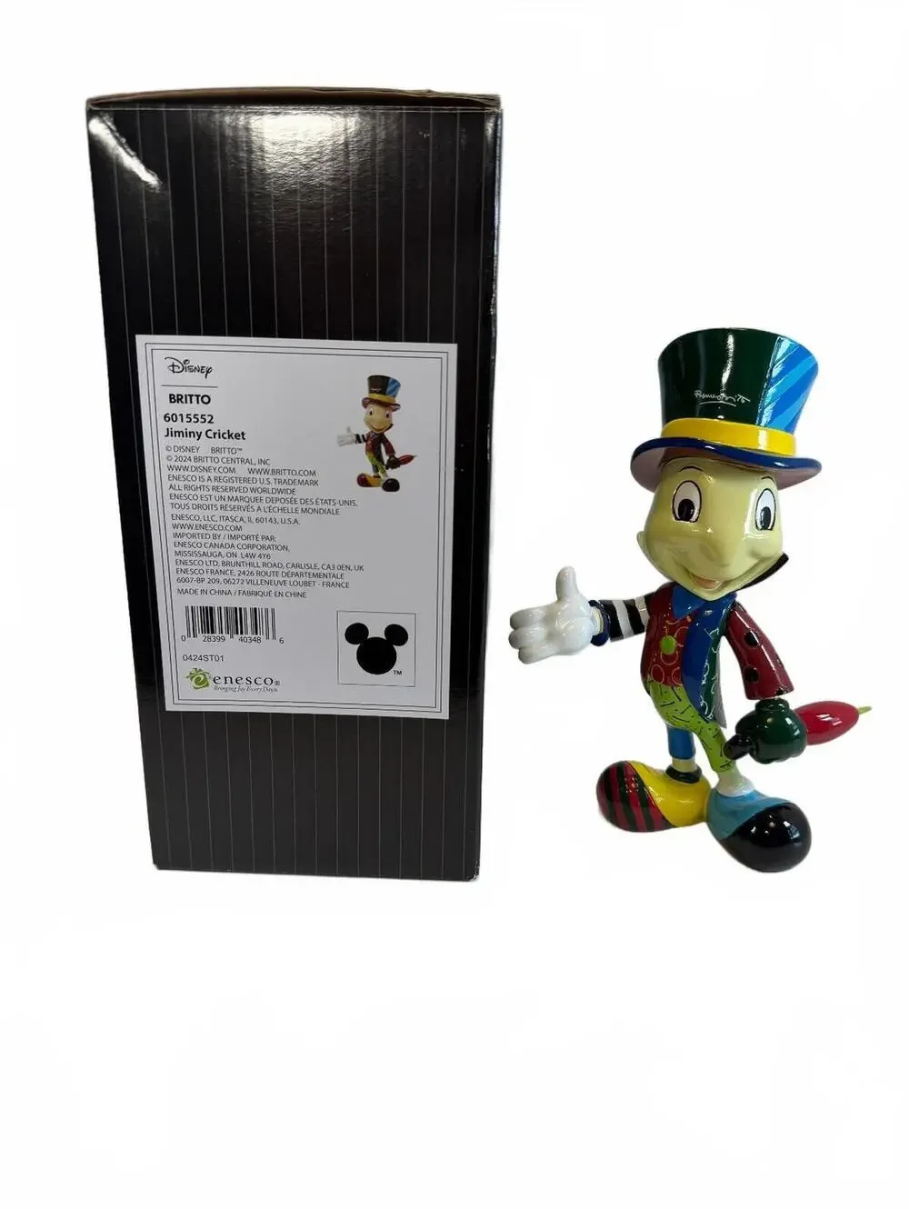 Disney Britto | Jiminy Cricket Figurine 6015552 |Brand New